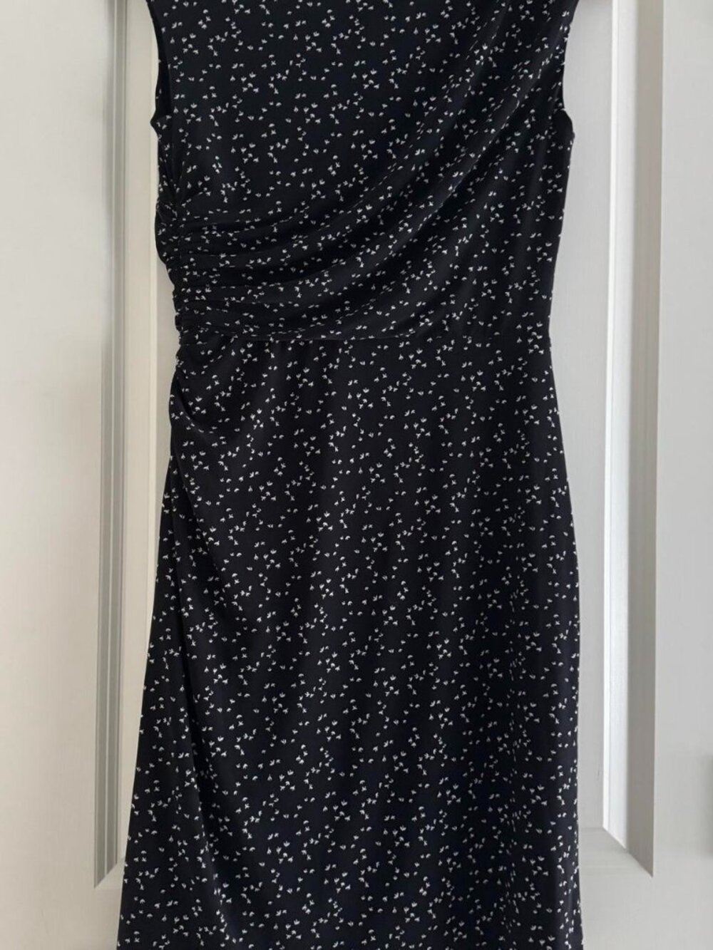Lauren Ralph Lauren Black Dress with White Dot Print - Size S
